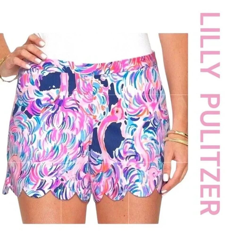 Lilly Pulitzer Head In The Sand Pelican Pink Magnolia Shorts US 2 New